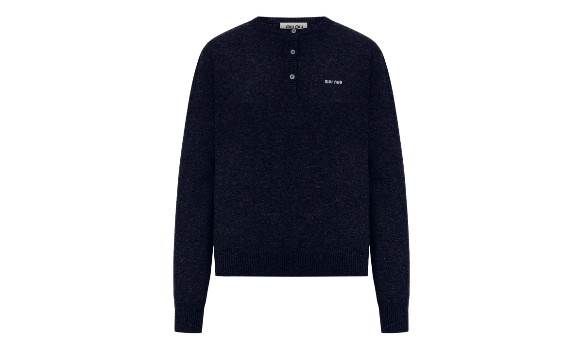Cashmere 3-Button Crewneck Sweater WMNS "Blue" MML02M S OOO 13S1 F0008