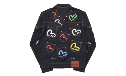 Palace x Evisu Logo Denim Jacket "Indigo Multi" p0130