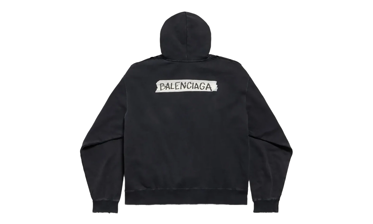 Over Zip-Up Hoodie "Faded Washed Black" 850338 TTVL7 1041