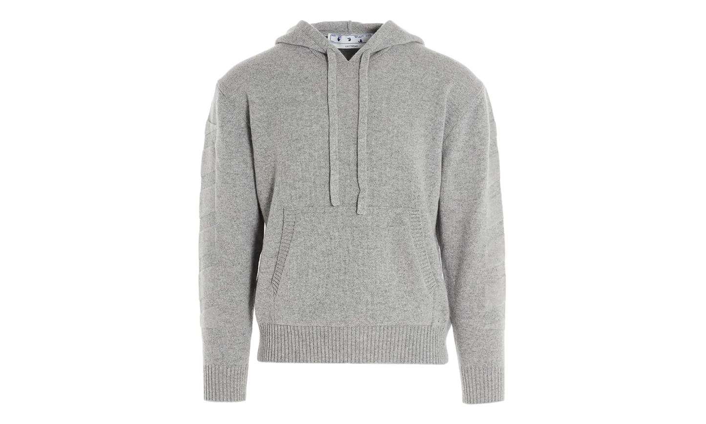 Arrow Cashmere Hoodie "Grey" OMHA097F20KNI0010900