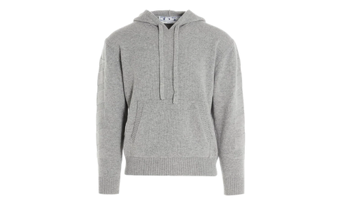Arrow Cashmere Hoodie "Grey" OMHA097F20KNI0010900
