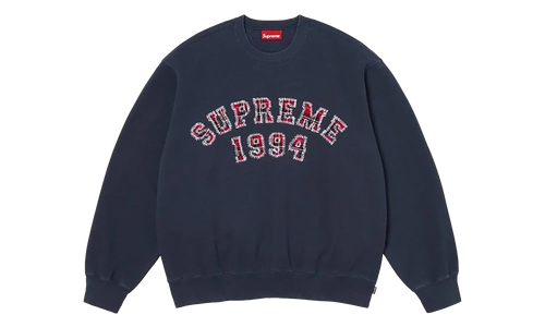 Plaid Arc Crewneck "SS26 - Navy" SU27409