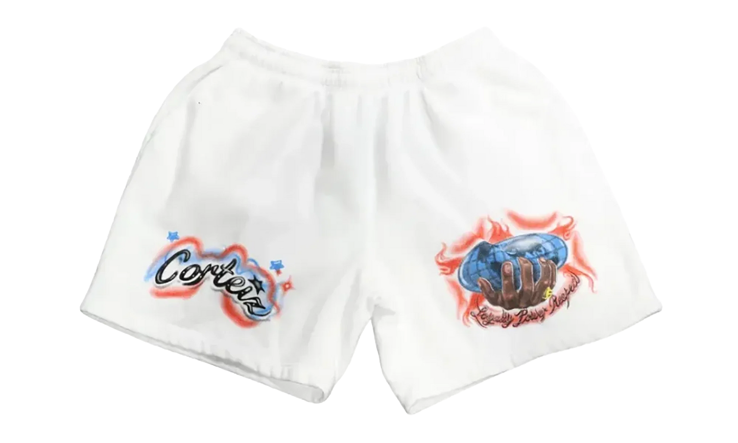 Corteiz x Barriers Shorts "White - USA Tour Exclusive" BAR46