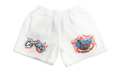 Corteiz x Barriers Shorts "White - USA Tour Exclusive" BAR46