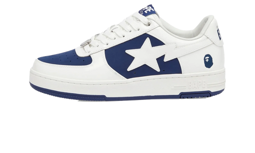 A Bathing Ape Bape Sta Low "#6 White Navy" 001FWK801306M NVY