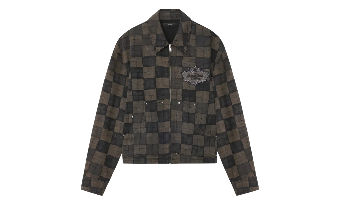 Checkered Work Jacket "Brown" AMOUJA1103 210