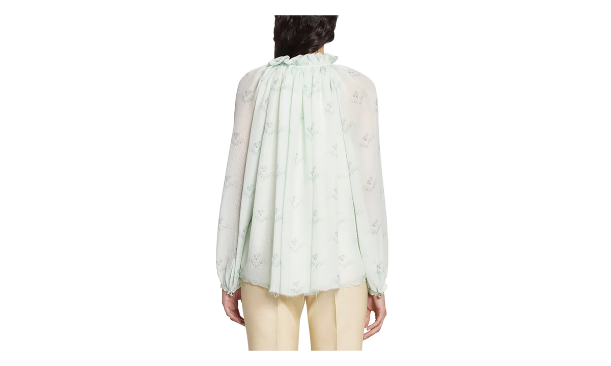 SILK FLARE SLEEVE BLOUSE "Mint" RW TO0114 5672 E23 401