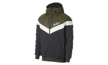 NSW Sherpa Windrunner Jacket "Olive Canvas / Anthracite / Summit White" 930316 395