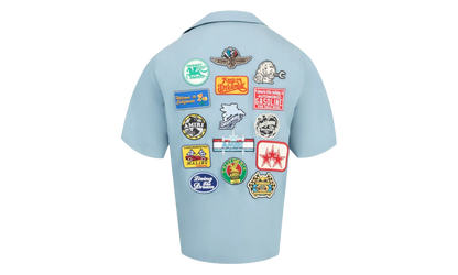 Station Patch Bowling Shirt "Ashley Blue" AMSTCA1150 ASHL