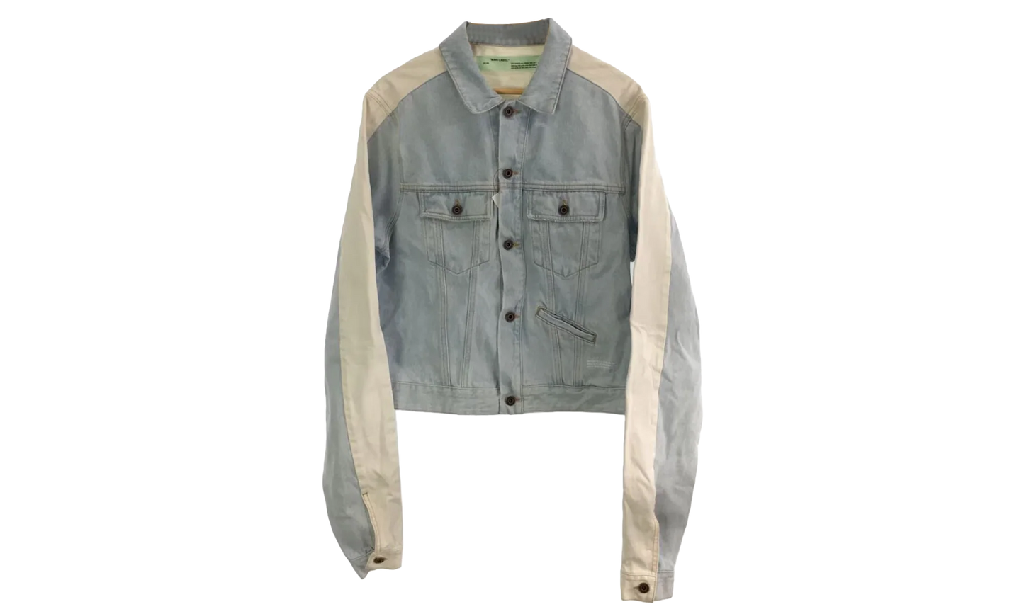 Contrast Denim Jacket "Blue / White" OMYE026S19386001