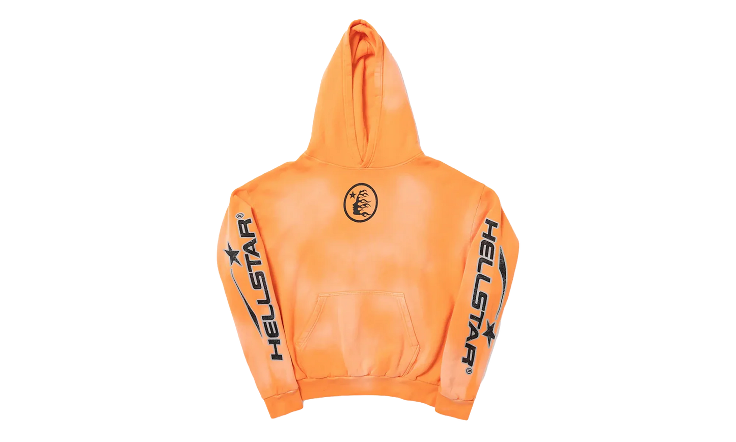 Fire Hoodie with Flare Bottom Sweatpants (Full Set) "Orange" HSR133