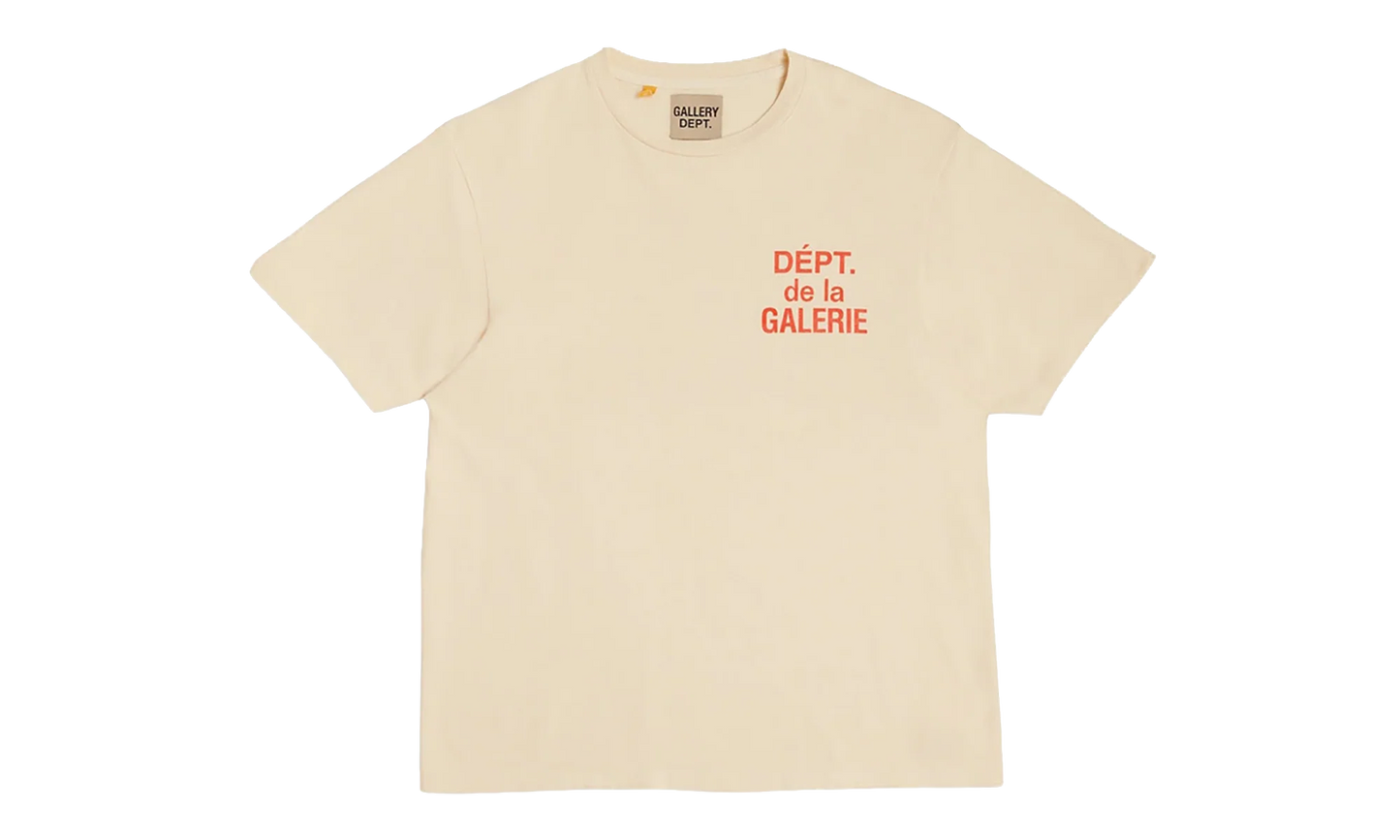 French T-Shirt "Cream / Orange" GD015