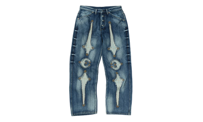 TC Bone Leather Denim Pants "Blue" TC25PT2101
