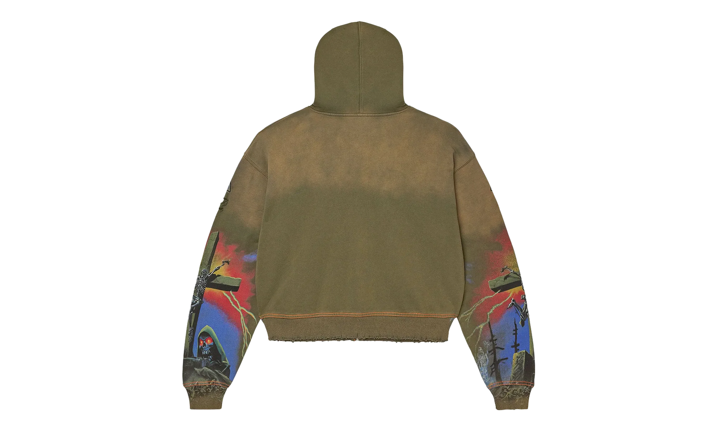 Damned Big Zip Up Hoodie "Green" VALE 11 007 VFDBZUOG GN