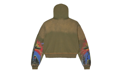 Damned Big Zip Up Hoodie "Green" VALE 11 007 VFDBZUOG GN