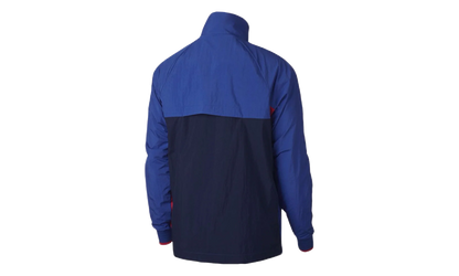 Half Zip Woven Archive Athletic Rain Jacket "Deep Royal Blue / Obsidian / White" 921743 480