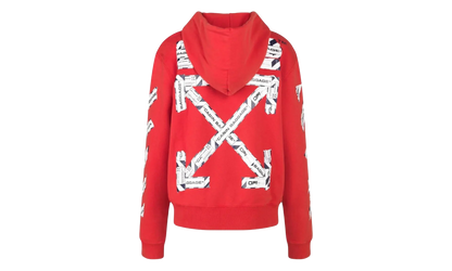 Airport Tape Diag Hoodie "Red" OMBB034G20FLE0172584