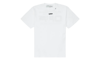 Slim Fit Airport Tape Print T-Shirt "White" OMAA027S201850030188