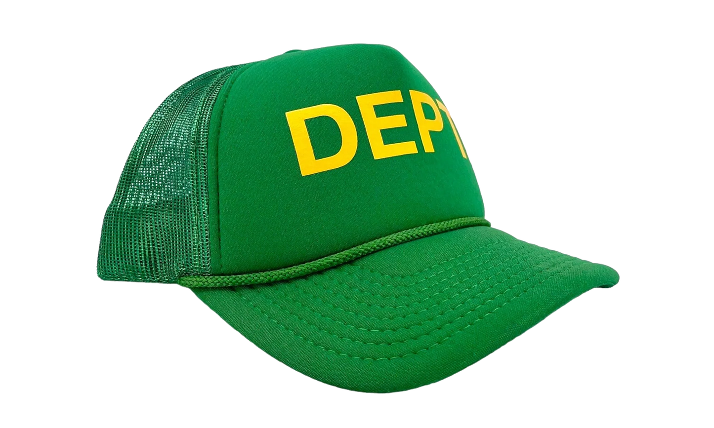 DEPT. Logo Trucker Hat "Green Yellow" GD132