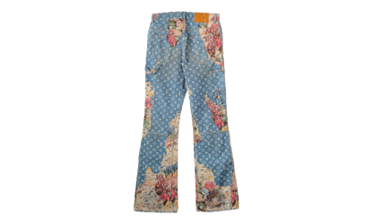 Floral Destroyed Carpenter Jeans "Indigo" LSFDCJI