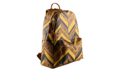 Medium Stark Mega Monogram Backpack in Visetos "Cognac" MMKFAVE03CO001