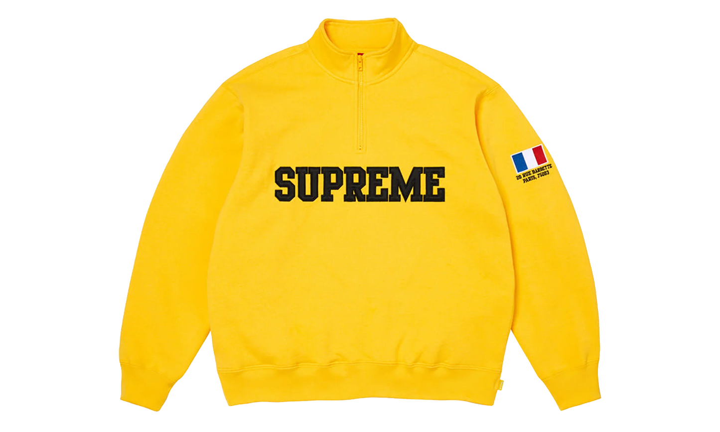 Shop Flag Half Zip Pullover "SS26 - Yellow - Paris" SU27018