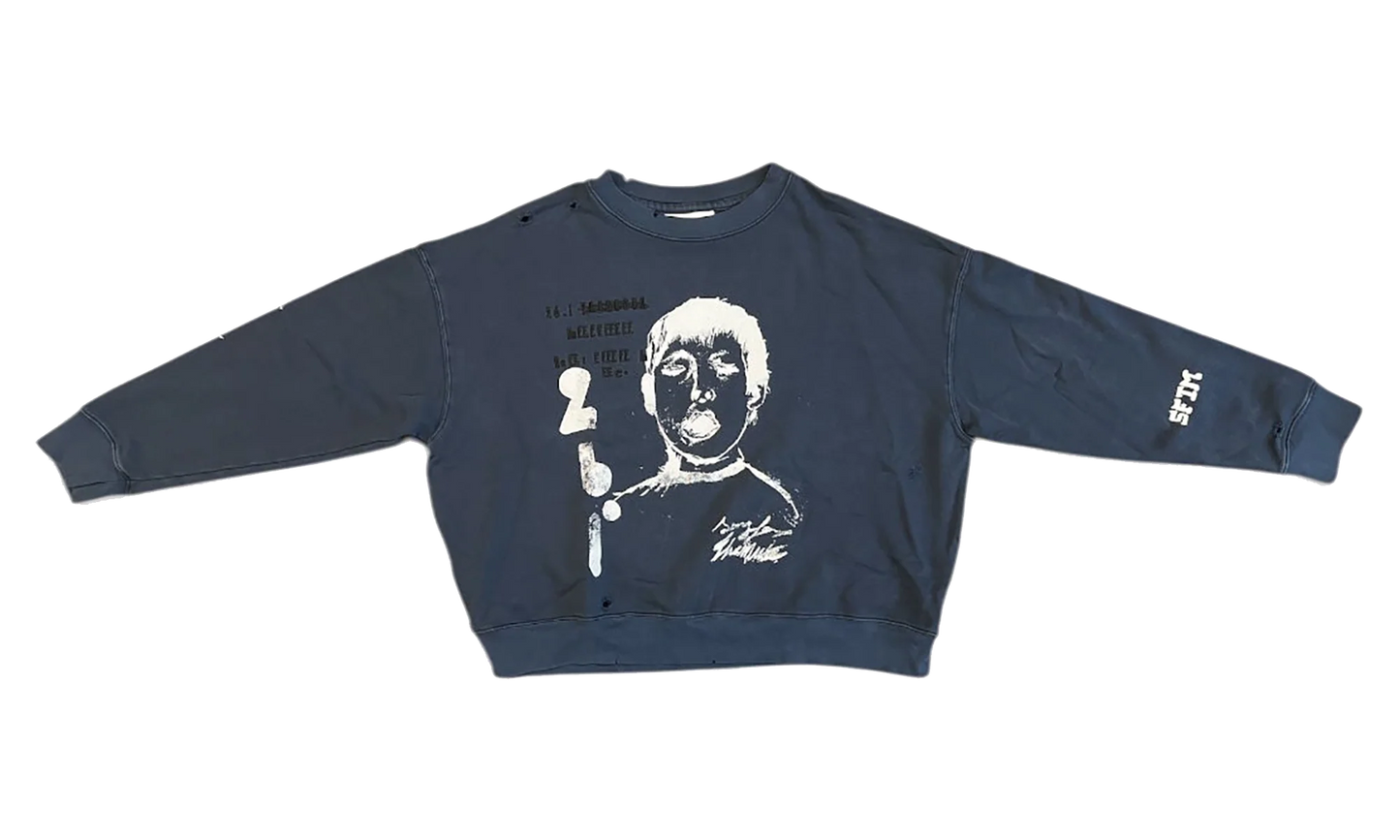 Yawning Kid Relaxed Pullover "French Terry - Overdye Navy" 261 MJP029P6 TERYNVY