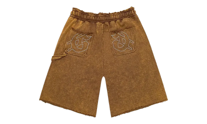 Carpenter Distressed Shorts "Muddy Brown Wash" GS194