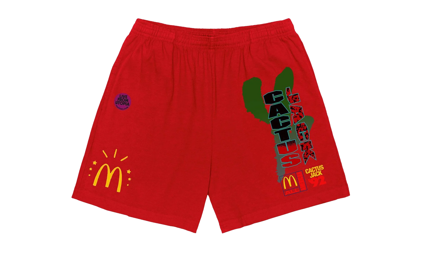 Travis Scott x McDonald's All American '92 Shorts "Red" TSUC41