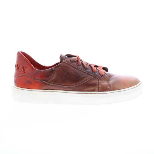 Bed Stu Azeli F319008 Womens Red Leather Lace Up Lifestyle Sneakers Shoes