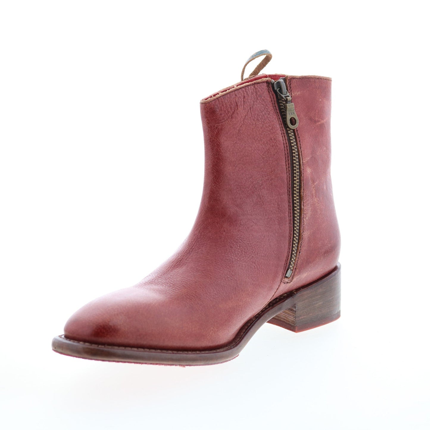 Bed Stu Aldina F328016 Womens Brown Leather Zipper Ankle & Booties Boots