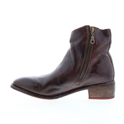 Bed Stu Aldina F328016 Womens Brown Leather Lace Up Ankle & Booties Boots