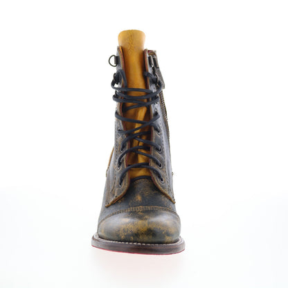 Bed Stu Judgement F385001 Womens Black Leather Lace Up Ankle & Booties Boots
