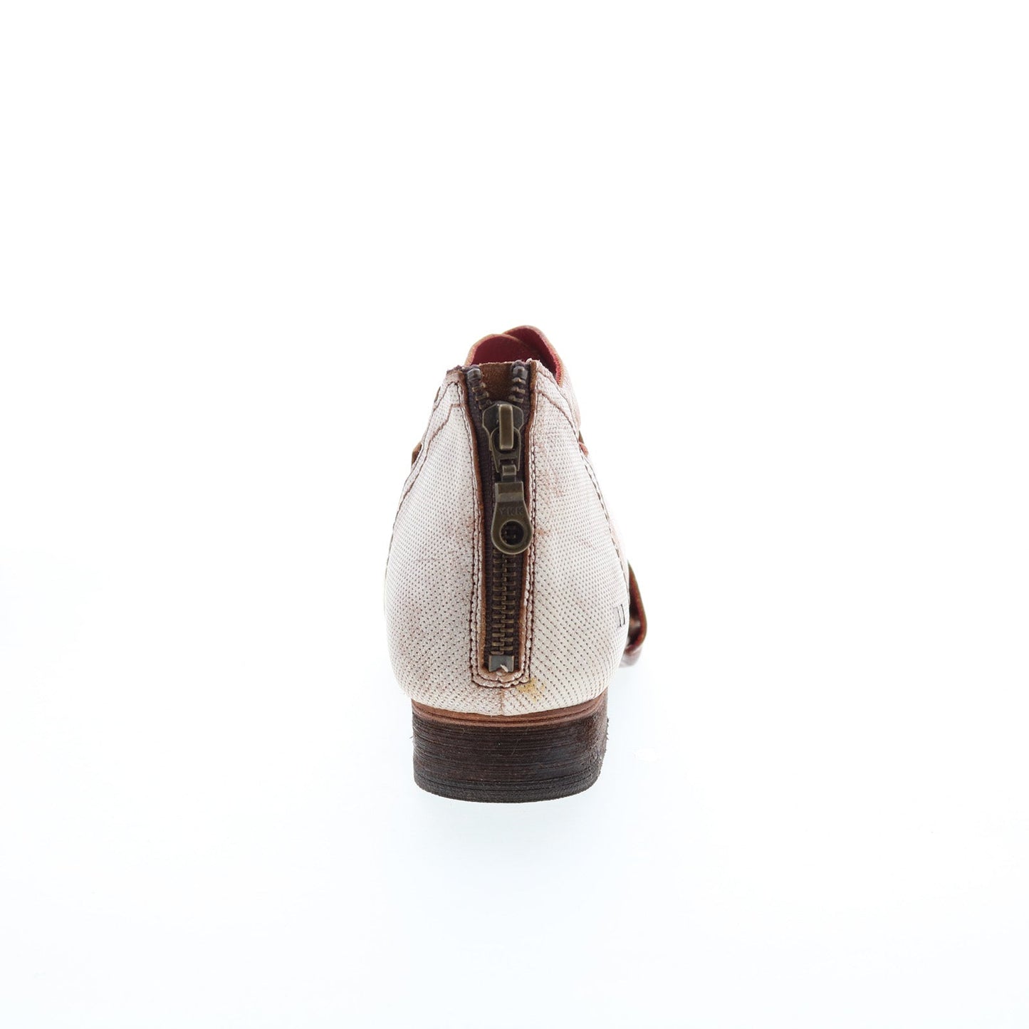 Bed Stu Brittany F392012 Womens Gray Leather Zipper Strap Sandals Shoes