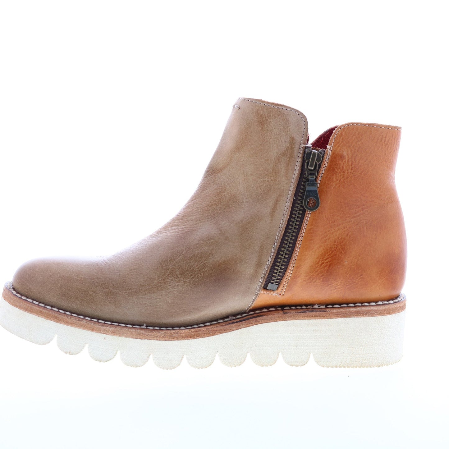 Bed Stu Lydyi F395501 Womens Brown Leather Zipper Casual Dress Boots