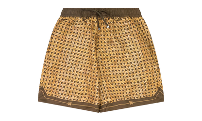 Weave Pattern Silk Shorts "Brown" SS22MPB017_Brown