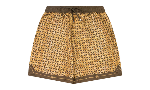 Weave Pattern Silk Shorts "Brown" SS22MPB017_Brown