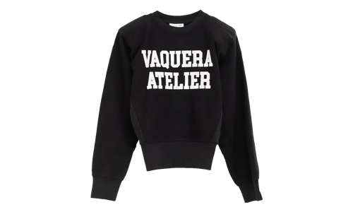 Logo Sweatshirt with Shoulder Pads "Black" VAQ10T015