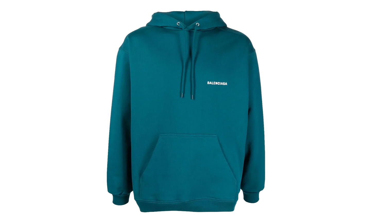 Logo Embroidered Hoodie "Petrol Blue" 600583 TLVB8 9567