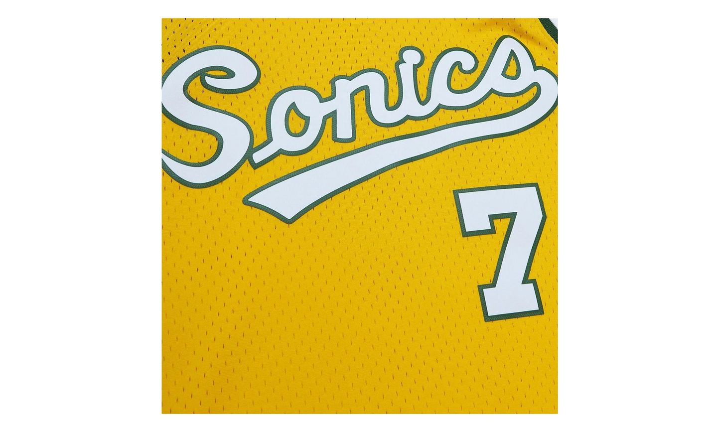 NBA Hardwood Classics Jersey "2003 Seattle Supersonics Rashard Lewis - Yellow" SMJY6203 SSU03RLIYELL
