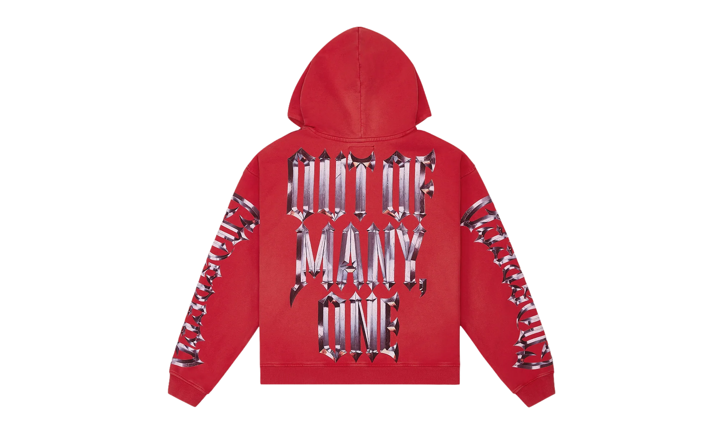 Chrome Motto Hoodie "Red Wash" 9GQZJVR0