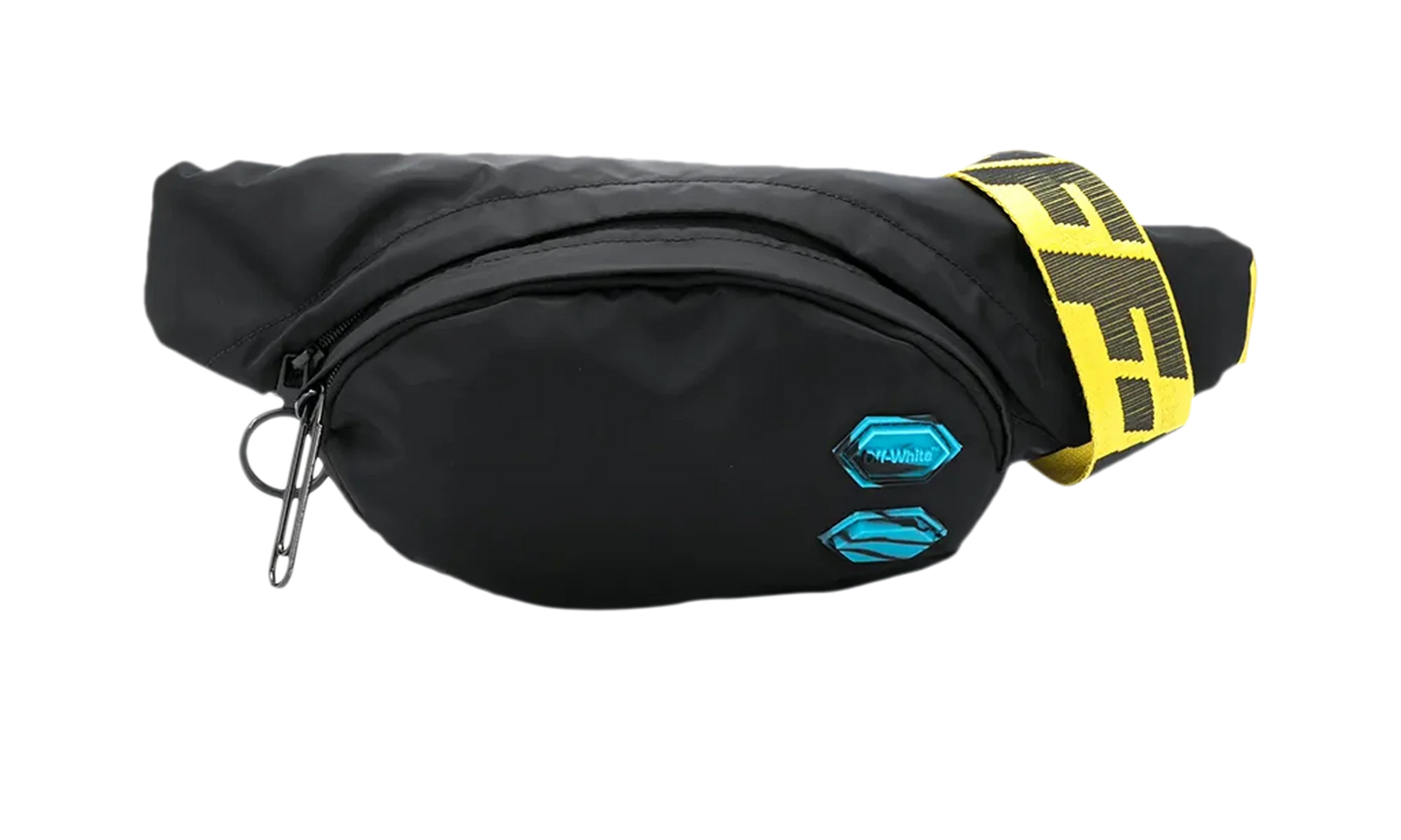 Nylon Yellow Logo Bumbag "Black" OMNA110E20FAB0011000