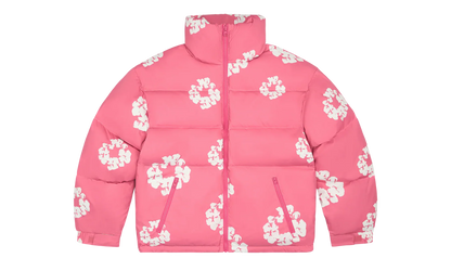 Cotton Wreath Puffer Down Jacket "Pink" DT336