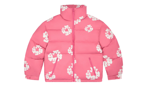 Cotton Wreath Puffer Down Jacket "Pink" DT336