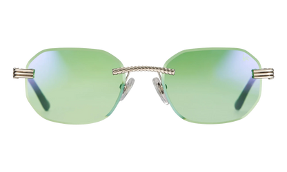 Hustler Rimless Drill Mount 24KT "White Gold / Neon Green Flash Purple" DMHU2 0051 44D3