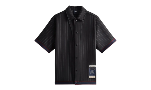 Pinstripe Woodpoint Shooting Shirt "Black" KHM031018 001