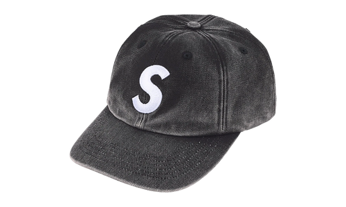 Pigment Coated S Logo 6-Panel "SS26 - Black" SU27308