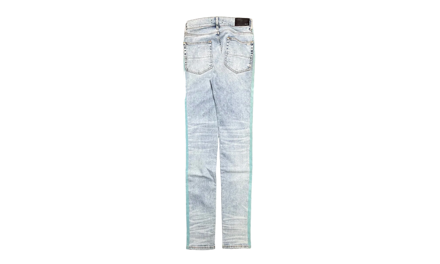 Flocked Track Jeans "Vintage Light Indigo Teal" AFTJVLI