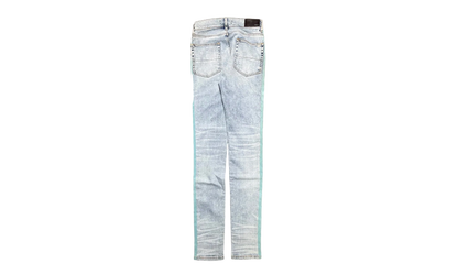 Flocked Track Jeans "Vintage Light Indigo Teal" AFTJVLI