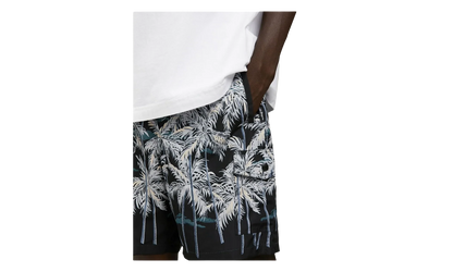 Allover Palms Swimshort "Black / Off White" PMFA005S22FAB0081003